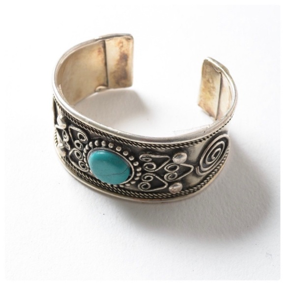 Bohemia Turquoise Stone Bangle Bracelet - Picture 4 of 8